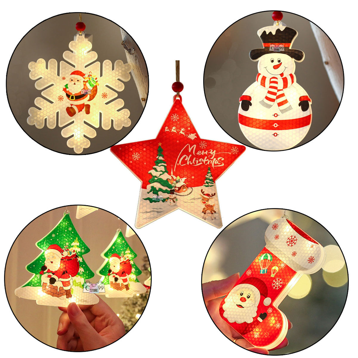 🎅 Decoraciones Navideñas con Luz LED