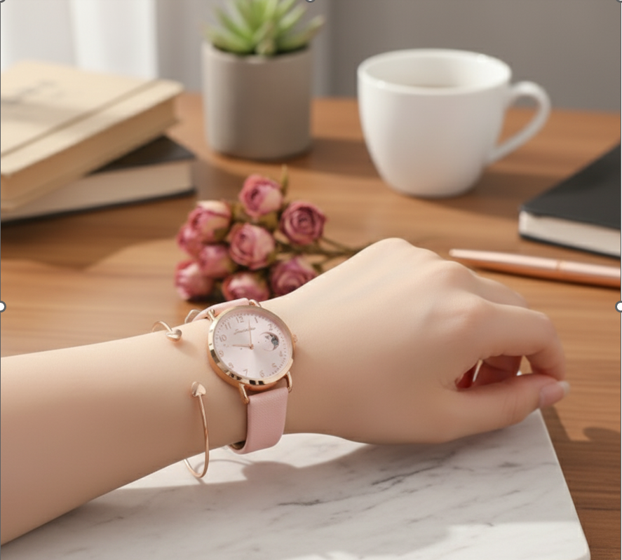 💖 Set de Reloj y Brazalete de Lujo