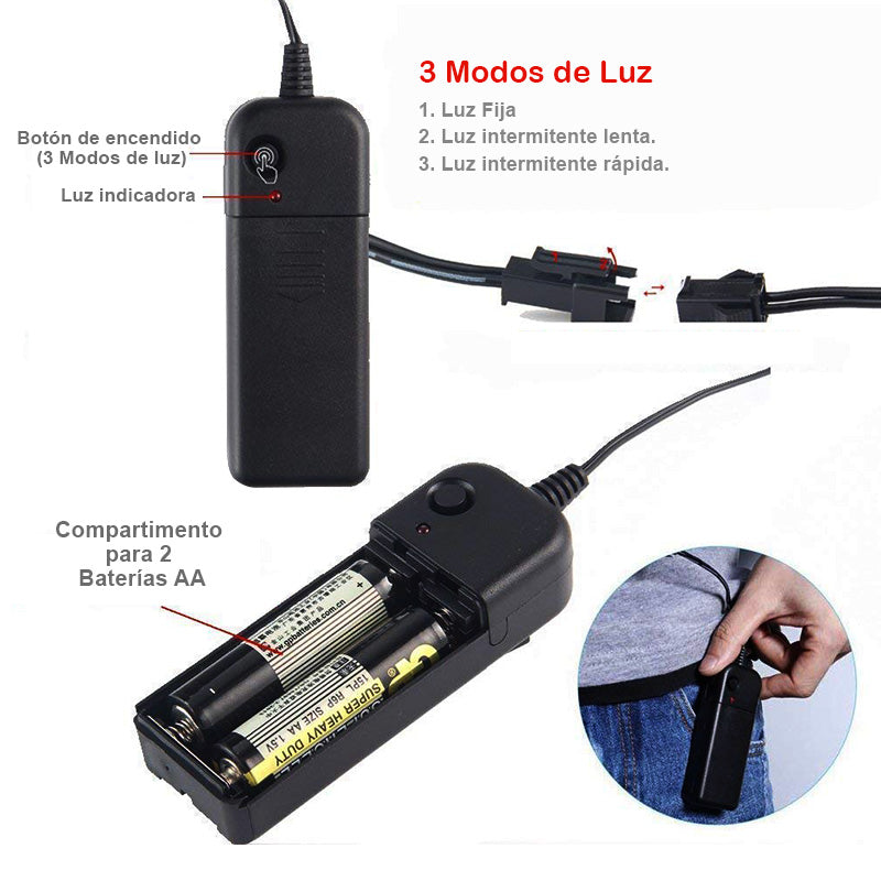 🎭 MÁSCARA LA PURGA LED NEÓN – EDICIÓN LIMITADA 🔥