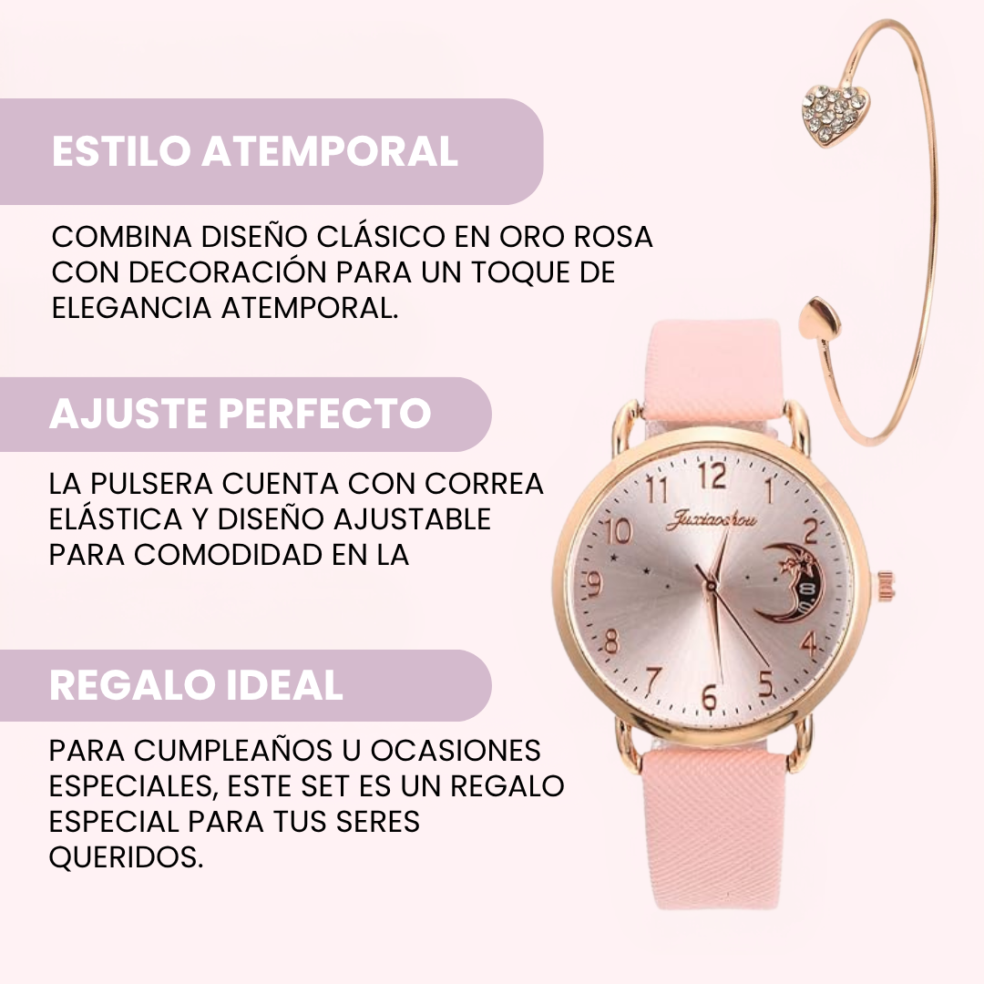 💖 Set de Reloj y Brazalete de Lujo
